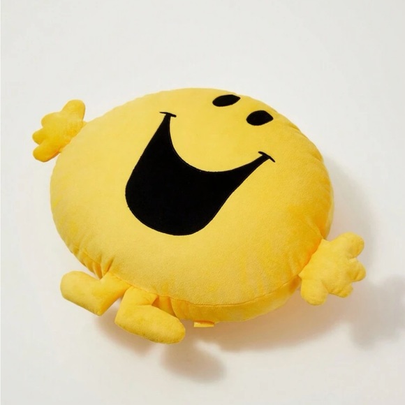 Mr Men Little Miss X Cute Cartoon Plush Yellow Decorative Pillow - Picture 4 of 5